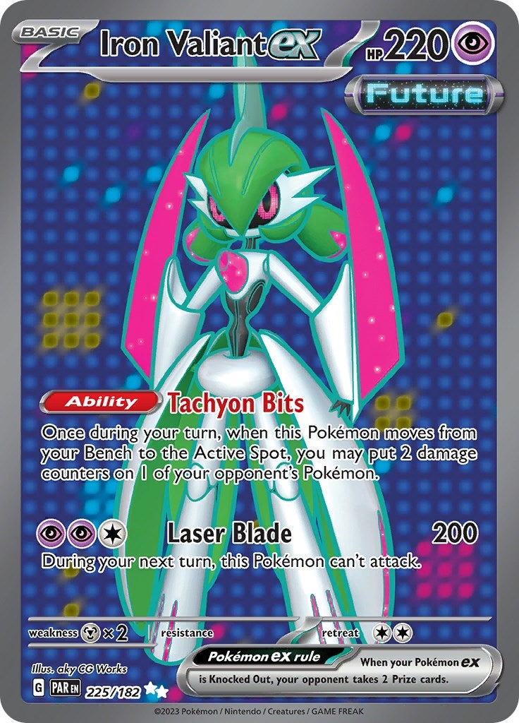 Image for Iron Valiant ex (SV04: Paradox Rift) (225/182) - Pokemon