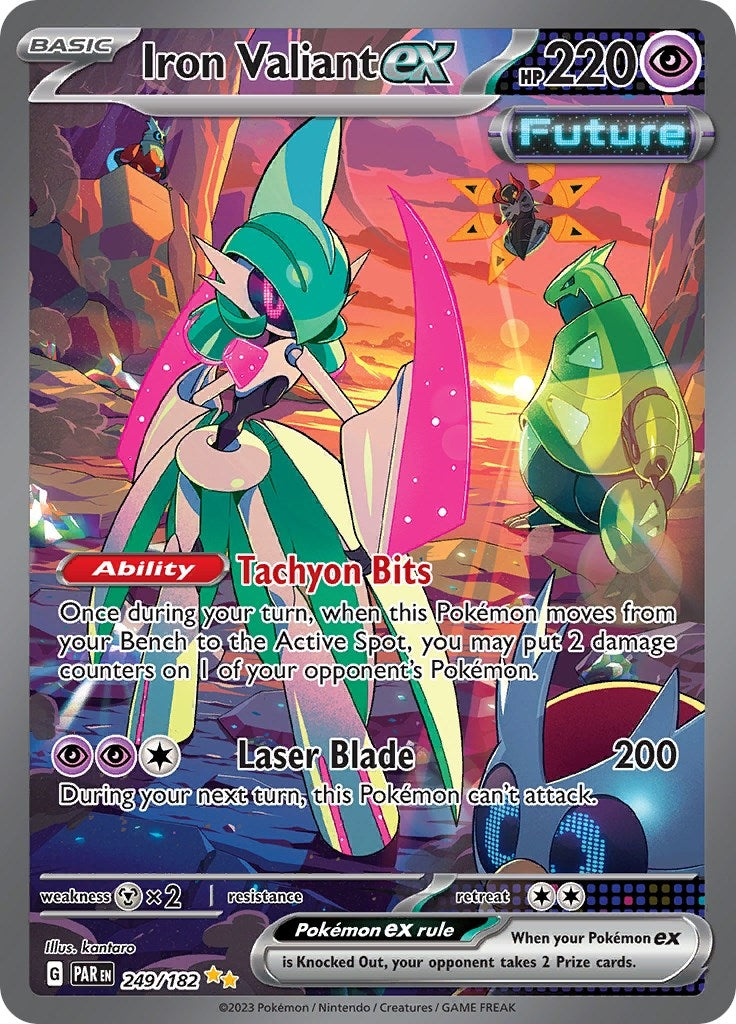 Image for Iron Valiant ex (SV04: Paradox Rift) (249/182) - Pokemon