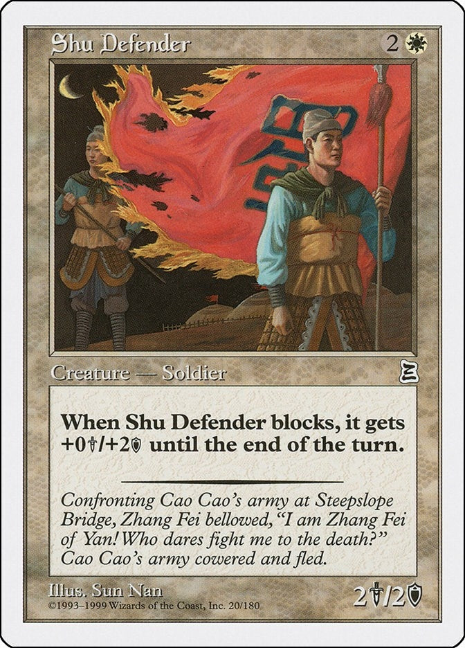 Image for Shu Defender (Portal Three Kingdoms) (20) - Magic: The Gathering