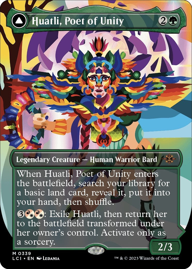 Image for Huatli, Poet of Unity (Borderless) (The Lost Caverns of Ixalan) (339) - Magic: The Gathering