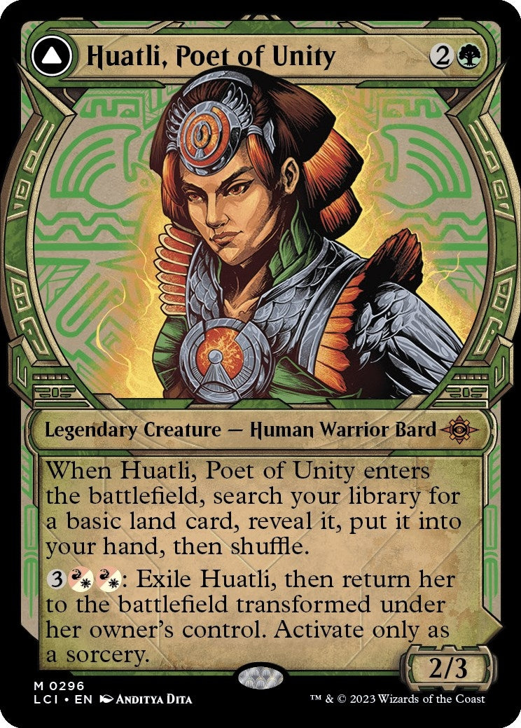 Image for Huatli, Poet of Unity (Showcase) (The Lost Caverns of Ixalan) (296) - Magic: The Gathering