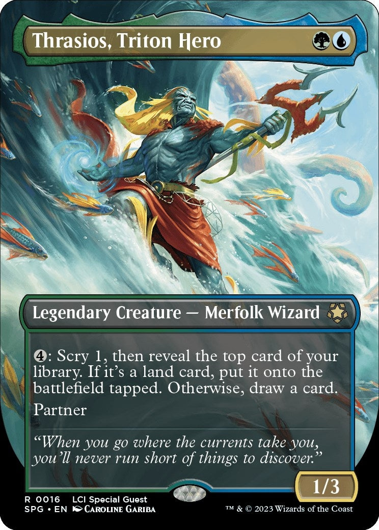 Image for Thrasios, Triton Hero (Borderless) (Special Guests) (16) - Magic: The Gathering