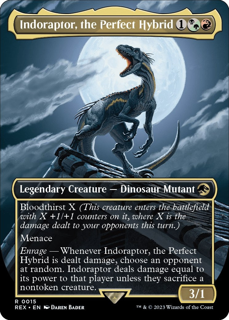 Image for Indoraptor, the Perfect Hybrid (Borderless) (Universes Beyond: Jurassic World Collection) (15) - Magic: The Gathering