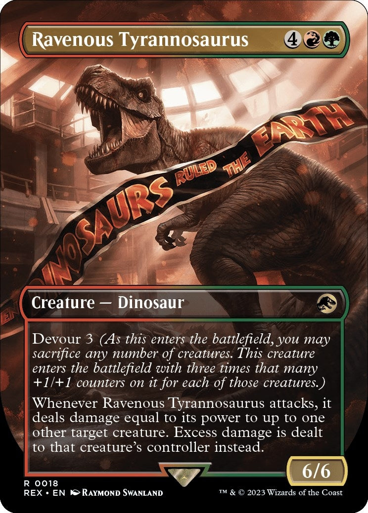 Image for Ravenous Tyrannosaurus (Borderless) (Universes Beyond: Jurassic World Collection) (18) - Magic: The Gathering