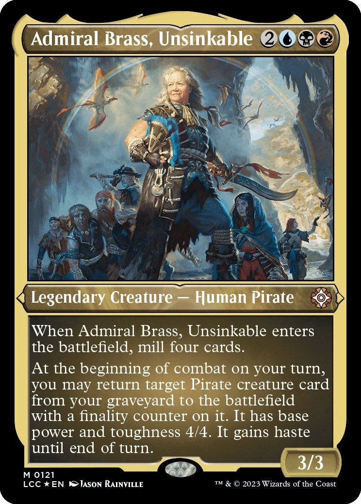 Image for Admiral Brass, Unsinkable (Display Commander) - Thick Stock (Commander: The Lost Caverns of Ixalan) (121) - Magic: The Gathering