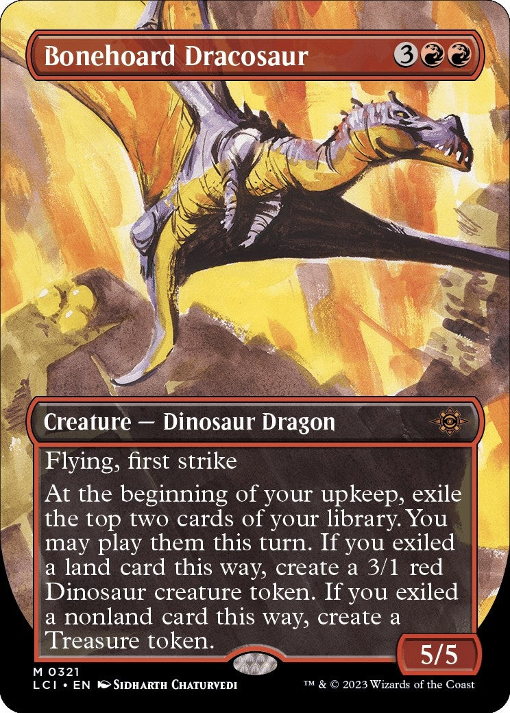 Image for Bonehoard Dracosaur (Borderless) (The Lost Caverns of Ixalan) (321) - Magic: The Gathering