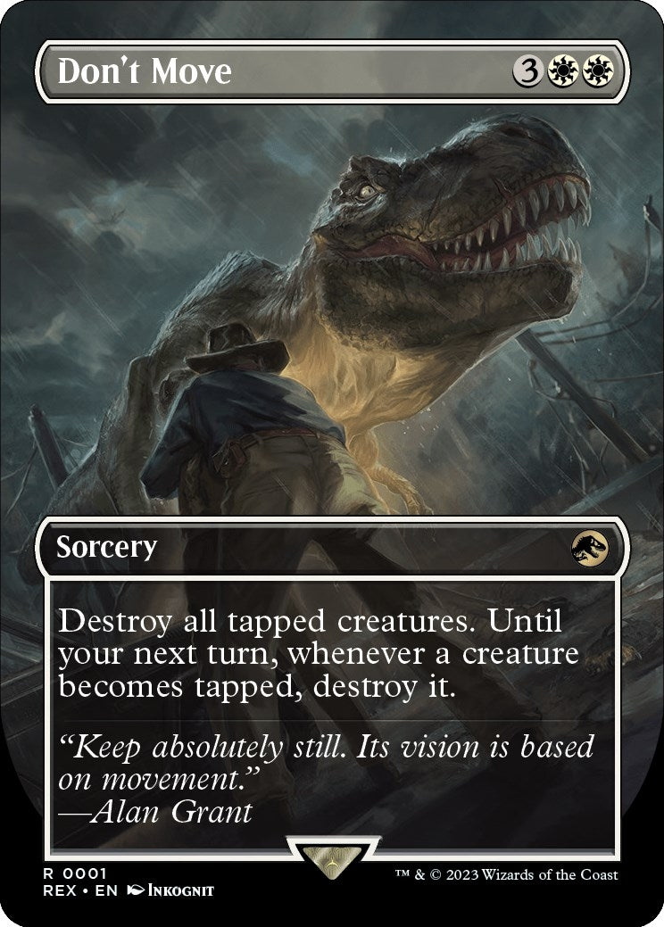 Image for Don't Move (Borderless) (Universes Beyond: Jurassic World Collection) (1) - Magic: The Gathering