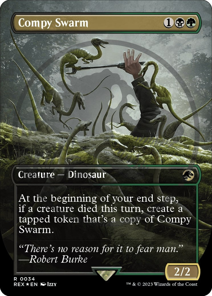 Image for Compy Swarm (Borderless) (Emblem) (Universes Beyond: Jurassic World Collection) (34) - Magic: The Gathering