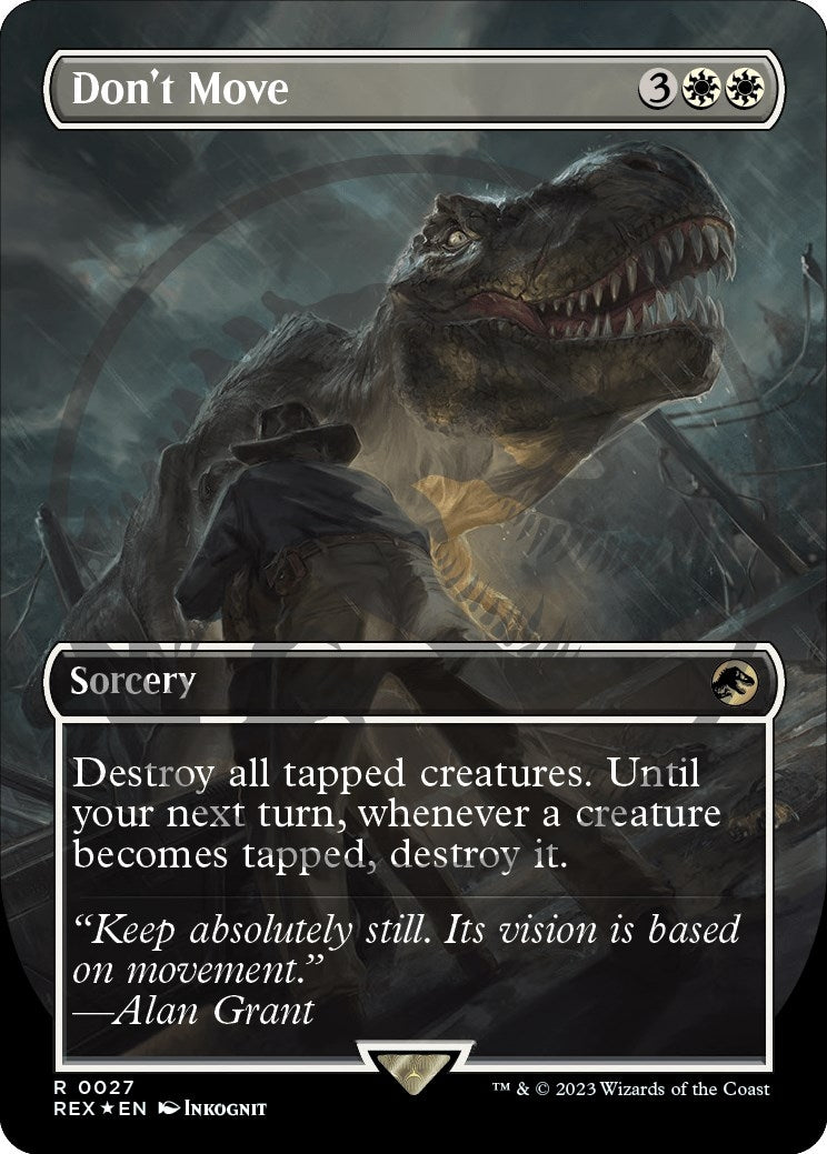 Image for Don't Move (Borderless) (Emblem) (Universes Beyond: Jurassic World Collection) (27) - Magic: The Gathering