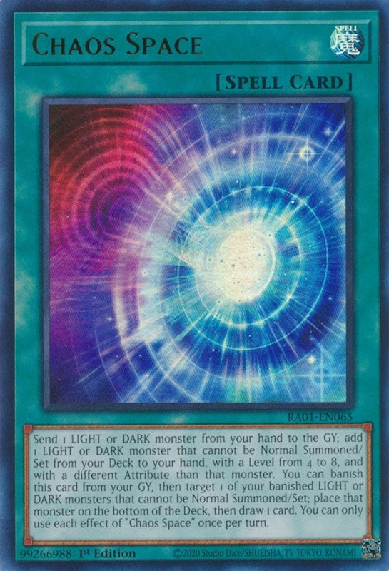 Image for Chaos Space (UR) (25th Anniversary Rarity Collection) (RA01-EN065) - YuGiOh