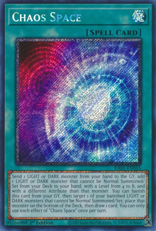Image for Chaos Space (Platinum Secret Rare) (25th Anniversary Rarity Collection) (RA01-EN065) - YuGiOh