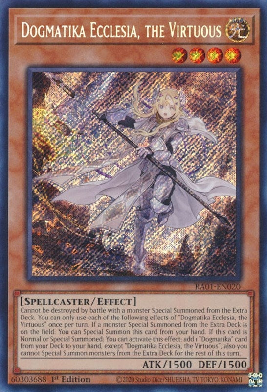 Image for Dogmatika Ecclesia, the Virtuous (Secret Rare) (25th Anniversary Rarity Collection) (RA01-EN020) - YuGiOh