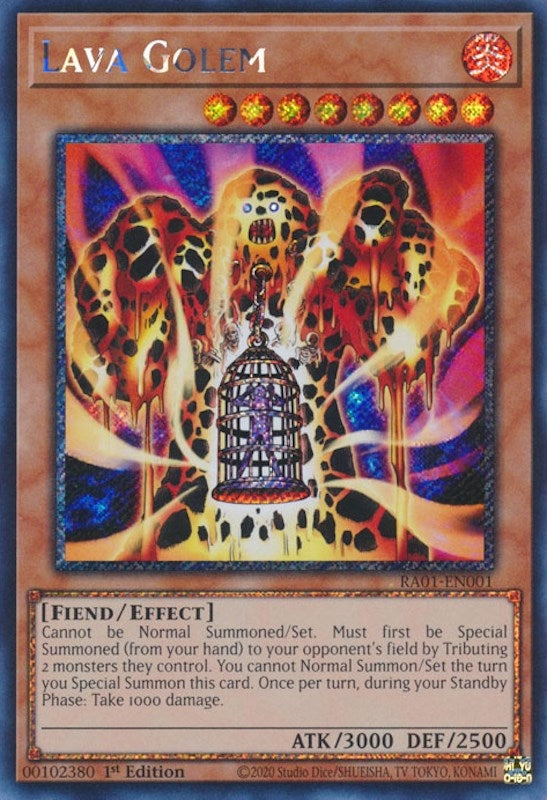 Image for Lava Golem (Platinum Secret Rare) (25th Anniversary Rarity Collection) (RA01-EN001) - YuGiOh