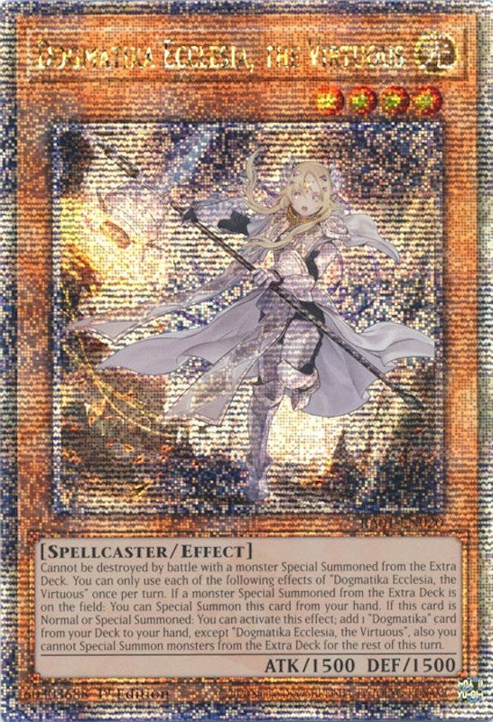 Image for Dogmatika Ecclesia, the Virtuous (Quarter Century Secret Rare) (25th Anniversary Rarity Collection) (RA01-EN020) - YuGiOh