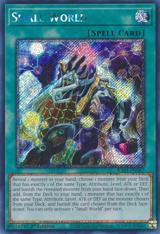 Image for Small World (Platinum Secret Rare) (25th Anniversary Rarity Collection) (RA01-EN067) - YuGiOh