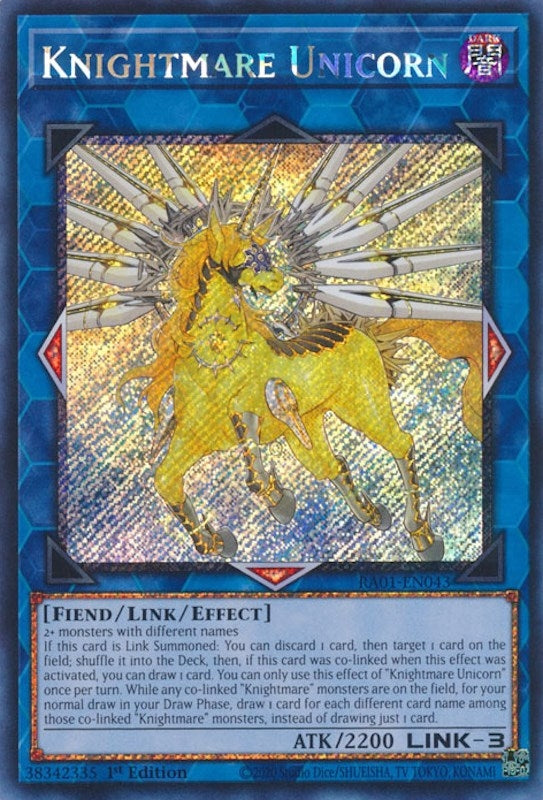 Image for Knightmare Unicorn (Platinum Secret Rare) (25th Anniversary Rarity Collection) (RA01-EN043) - YuGiOh
