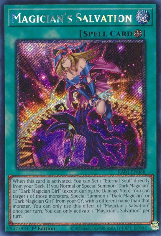 Image for Magician's Salvation (Platinum Secret Rare) (25th Anniversary Rarity Collection) (RA01-EN068) - YuGiOh