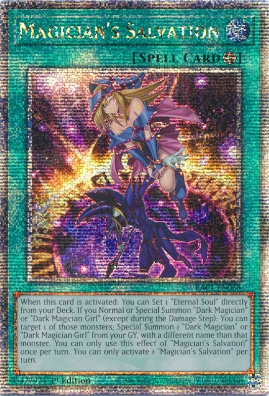 Image for Magician's Salvation (Quarter Century Secret Rare) (25th Anniversary Rarity Collection) (RA01-EN068) - YuGiOh