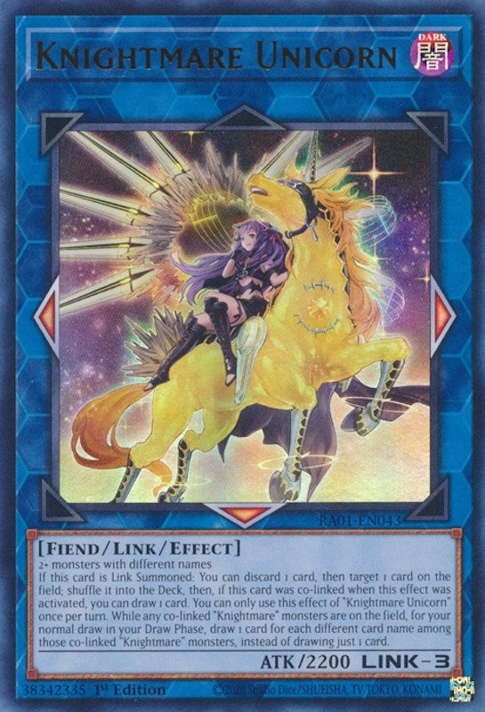 Image for Knightmare Unicorn (Alternate Art) (UR) (25th Anniversary Rarity Collection) (RA01-EN043) - YuGiOh