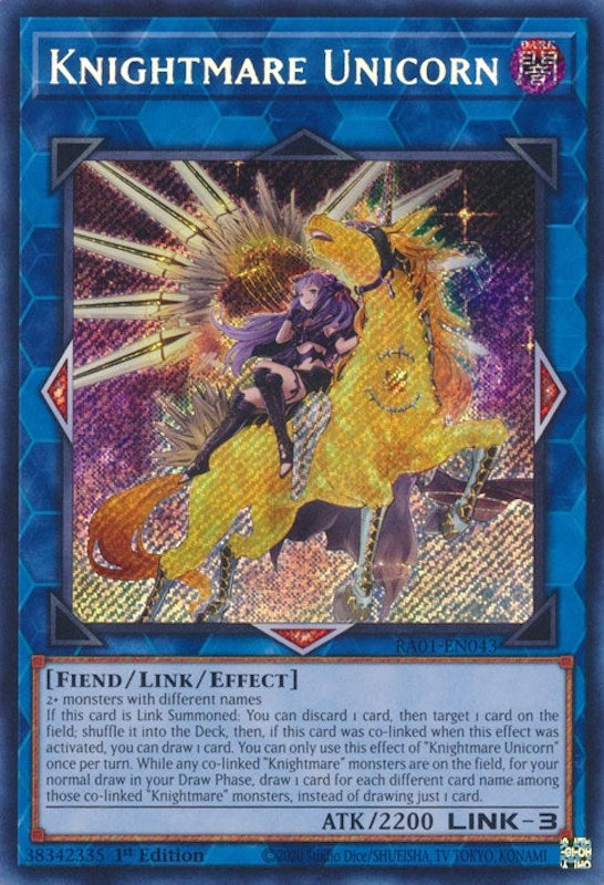 Image for Knightmare Unicorn (Alternate Art) (Secret Rare) (25th Anniversary Rarity Collection) (RA01-EN043) - YuGiOh