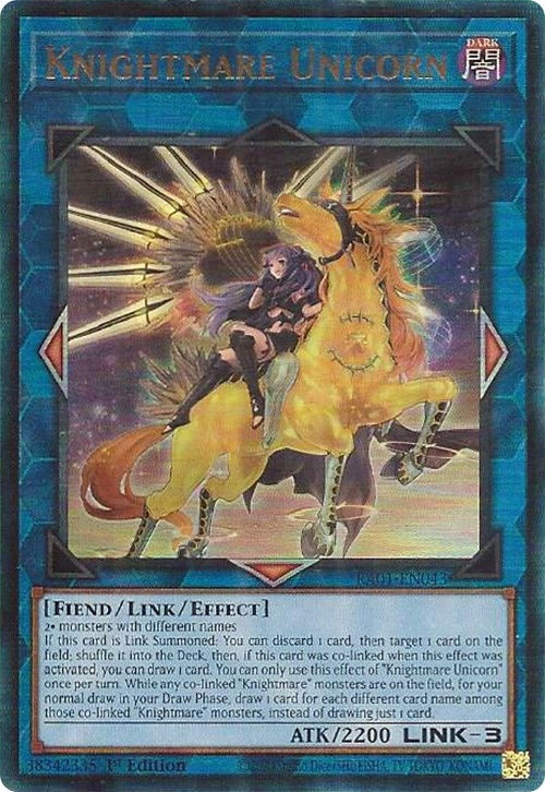 Image for Knightmare Unicorn (Alternate Art) (PUR) (25th Anniversary Rarity Collection) (RA01-EN043) - YuGiOh
