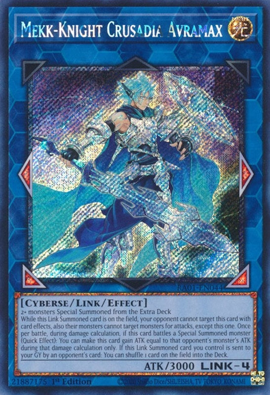 Image for Mekk-Knight Crusadia Avramax (Platinum Secret Rare) (25th Anniversary Rarity Collection) (RA01-EN044) - YuGiOh