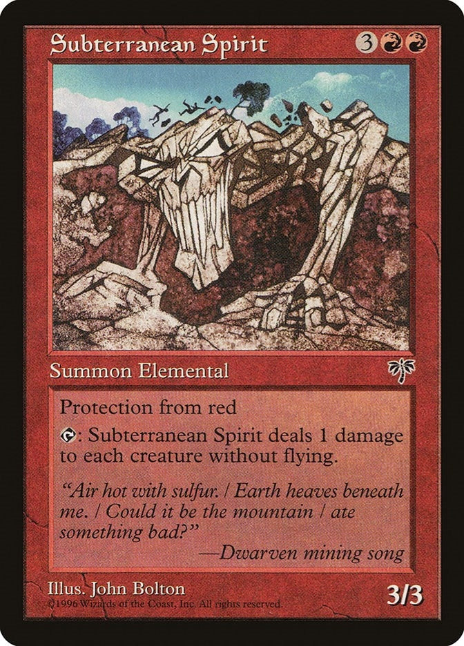 Image for Subterranean Spirit (Mirage) - Magic: The Gathering