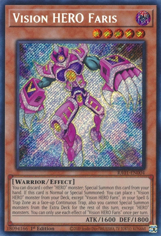 Image for Vision HERO Faris (Secret Rare) (25th Anniversary Rarity Collection) (RA01-EN004) - YuGiOh