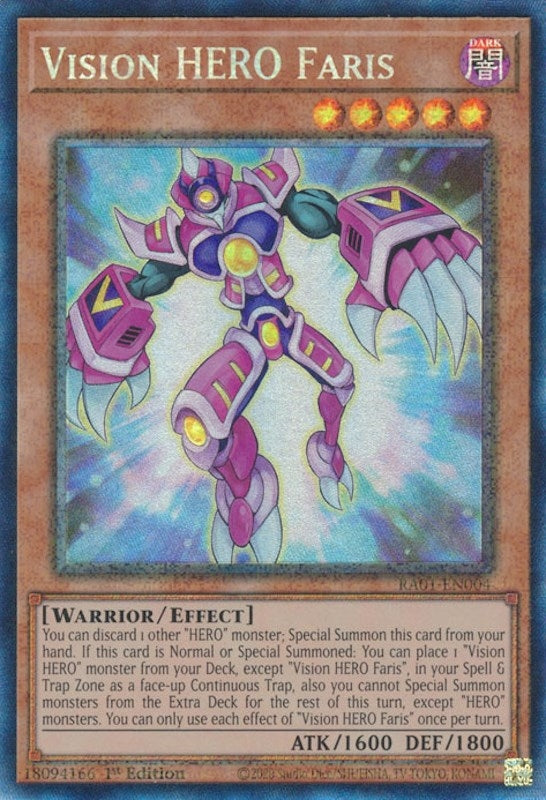 Image for Vision HERO Faris (PCR) (25th Anniversary Rarity Collection) (RA01-EN004) - YuGiOh
