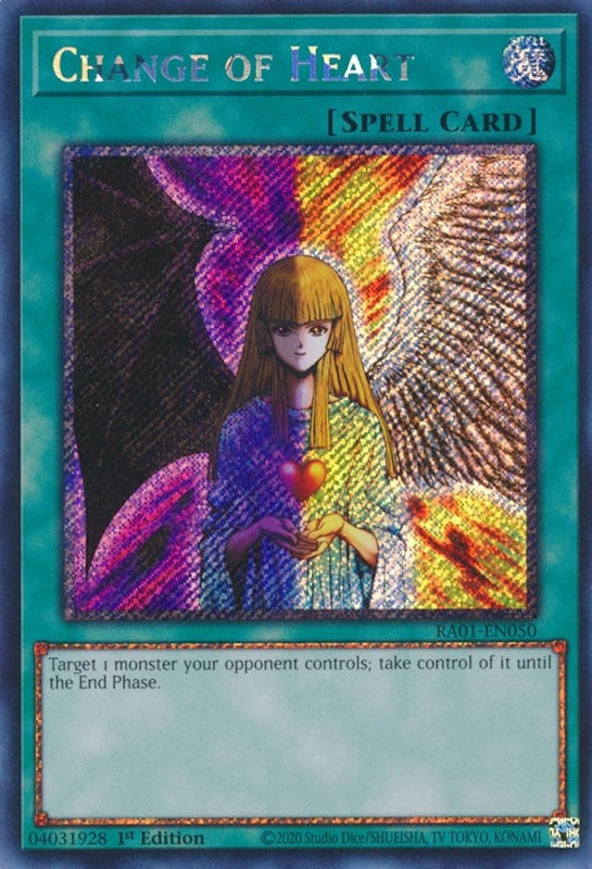 Image for Change of Heart (Platinum Secret Rare) (25th Anniversary Rarity Collection) (RA01-EN050) - YuGiOh