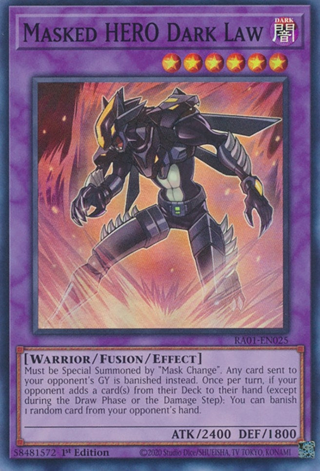 Image for Masked HERO Dark Law (25th Anniversary Rarity Collection) (RA01-EN025) - YuGiOh