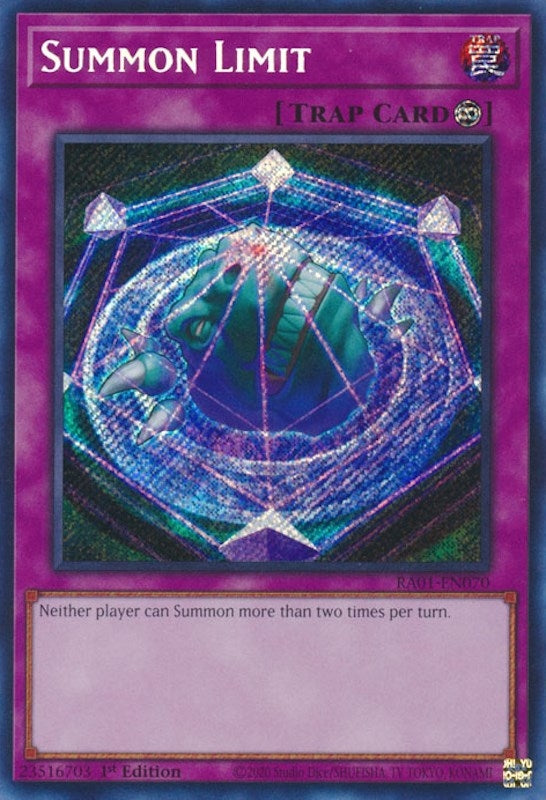 Image for Summon Limit (Secret Rare) (25th Anniversary Rarity Collection) (RA01-EN070) - YuGiOh
