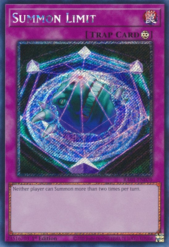 Image for Summon Limit (Platinum Secret Rare) (25th Anniversary Rarity Collection) (RA01-EN070) - YuGiOh