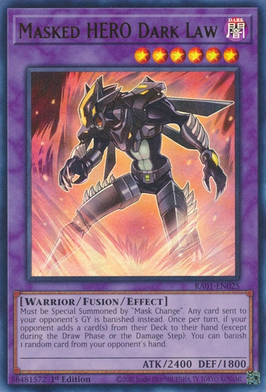 Image for Masked HERO Dark Law (UR) (25th Anniversary Rarity Collection) (RA01-EN025) - YuGiOh