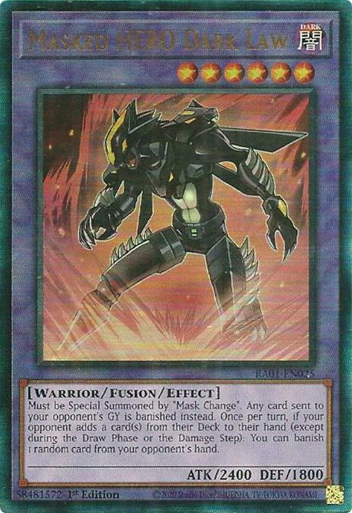 Image for Masked HERO Dark Law (PUR) (25th Anniversary Rarity Collection) (RA01-EN025) - YuGiOh