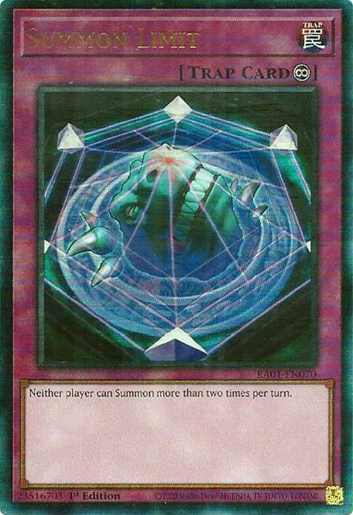 Image for Summon Limit (PUR) (25th Anniversary Rarity Collection) (RA01-EN070) - YuGiOh