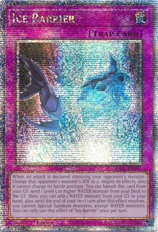 Image for Ice Barrier (Quarter Century Secret Rare) (25th Anniversary Rarity Collection) (RA01-EN071) - YuGiOh