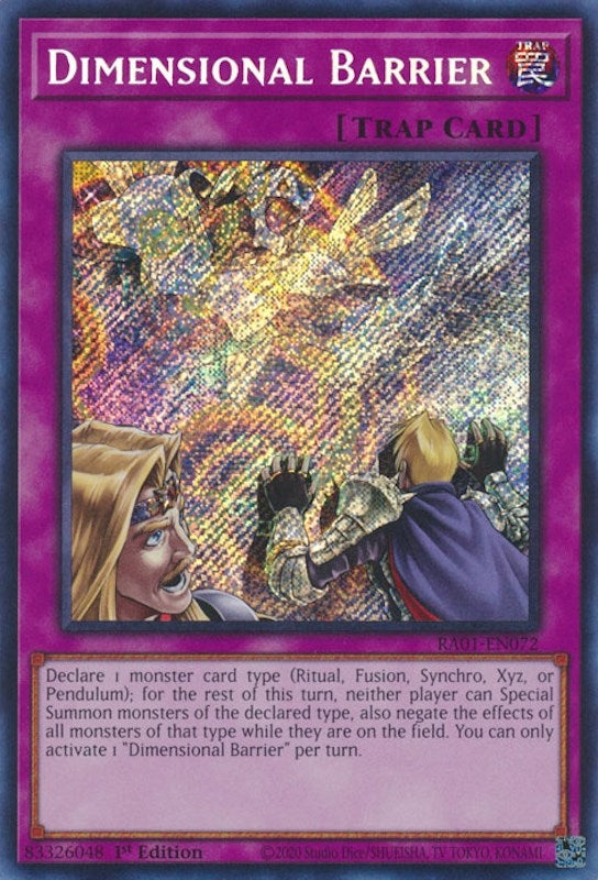 Image for Dimensional Barrier (Secret Rare) (25th Anniversary Rarity Collection) (RA01-EN072) - YuGiOh