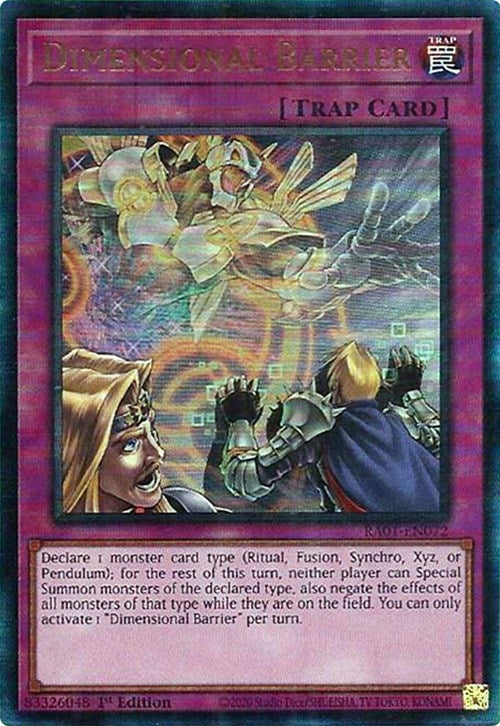 Image for Dimensional Barrier (PUR) (25th Anniversary Rarity Collection) (RA01-EN072) - YuGiOh