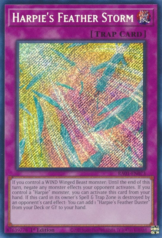 Image for Harpie's Feather Storm (Secret Rare) (25th Anniversary Rarity Collection) (RA01-EN073) - YuGiOh