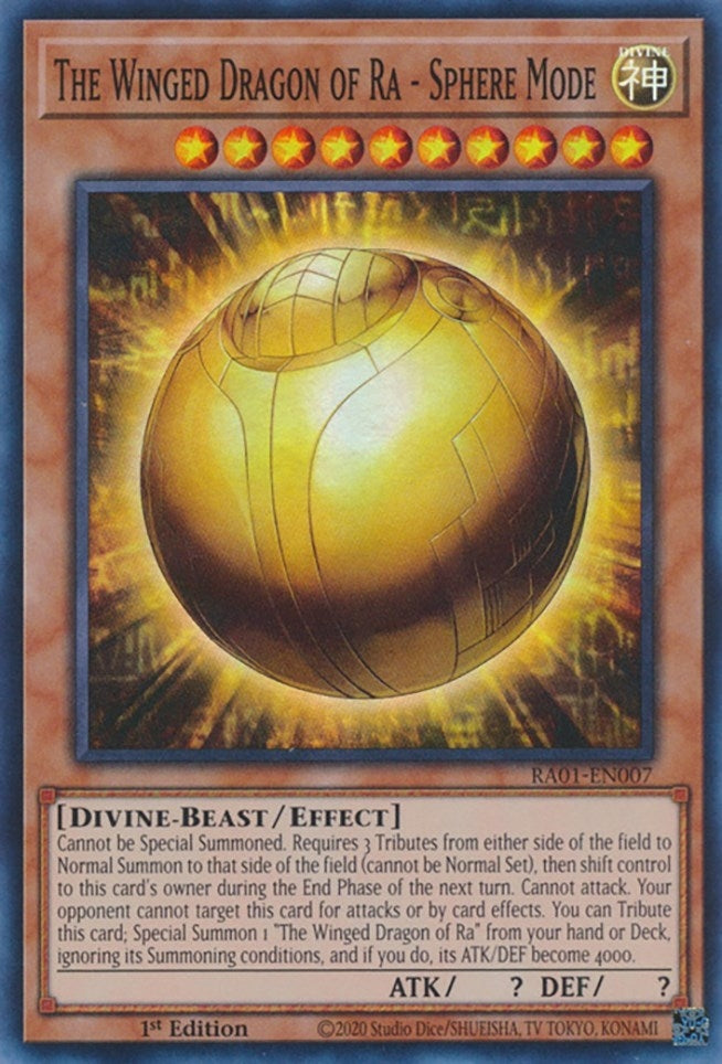 Image for The Winged Dragon of Ra - Sphere Mode (25th Anniversary Rarity Collection) (RA01-EN007) - YuGiOh