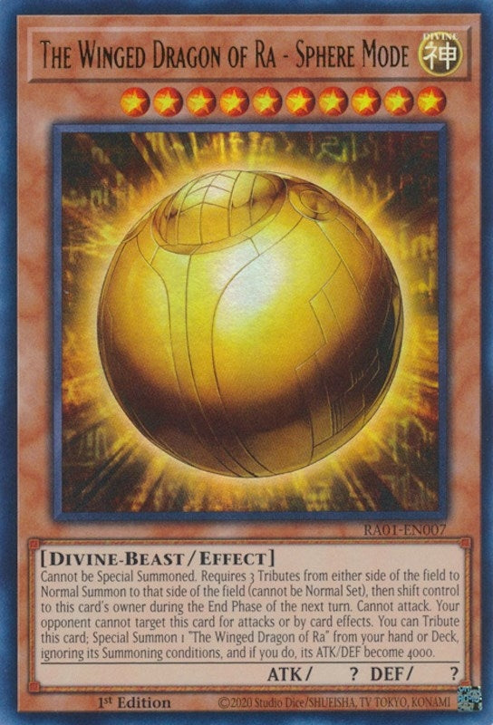 Image for The Winged Dragon of Ra - Sphere Mode (UR) (25th Anniversary Rarity Collection) (RA01-EN007) - YuGiOh