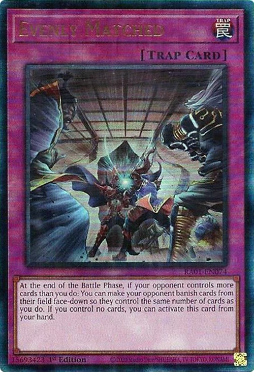 Image for Evenly Matched (PUR) (25th Anniversary Rarity Collection) (RA01-EN074) - YuGiOh