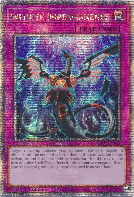 Image for Infinite Impermanence (Quarter Century Secret Rare) (25th Anniversary Rarity Collection) (RA01-EN075) - YuGiOh