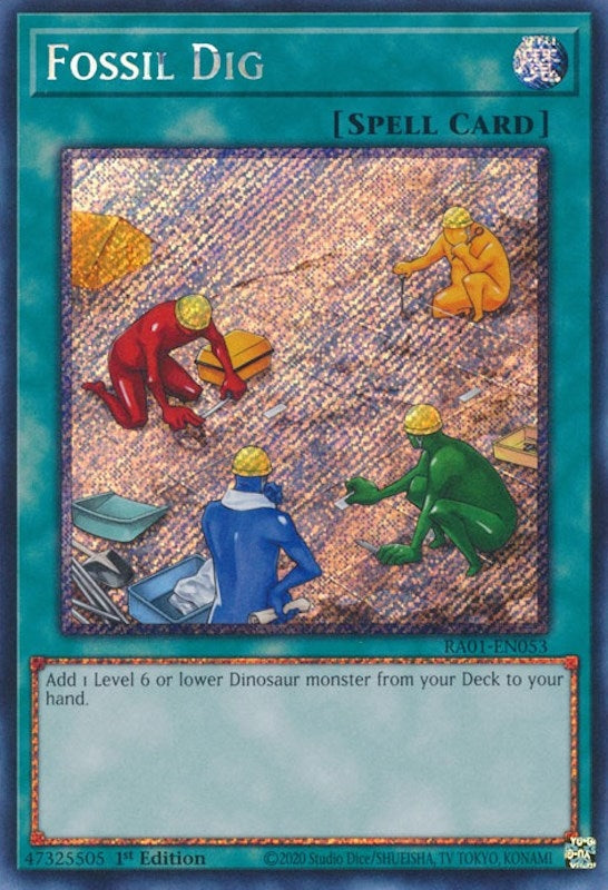 Image for Fossil Dig (Platinum Secret Rare) (25th Anniversary Rarity Collection) (RA01-EN053) - YuGiOh