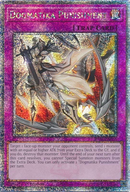 Image for Dogmatika Punishment (Quarter Century Secret Rare) (25th Anniversary Rarity Collection) (RA01-EN076) - YuGiOh