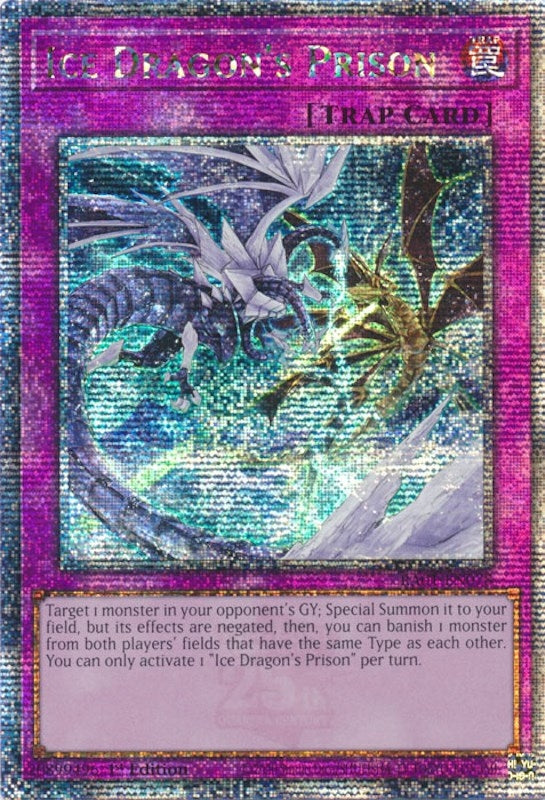 Image for Ice Dragon's Prison (Quarter Century Secret Rare) (25th Anniversary Rarity Collection) (RA01-EN078) - YuGiOh