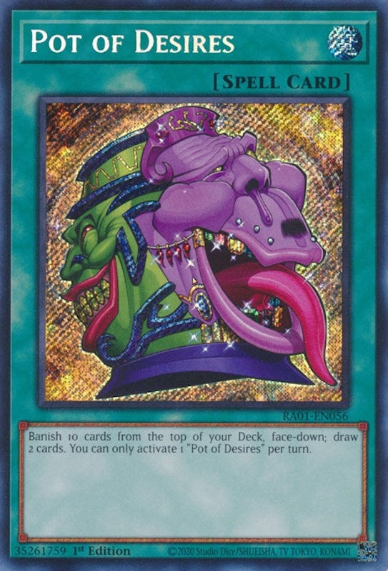 Image for Pot of Desires (Secret Rare) (25th Anniversary Rarity Collection) (RA01-EN056) - YuGiOh