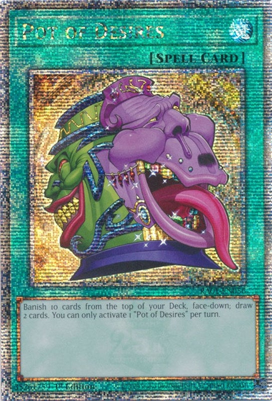 Image for Pot of Desires (Quarter Century Secret Rare) (25th Anniversary Rarity Collection) (RA01-EN056) - YuGiOh