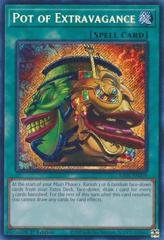 Image for Pot of Extravagance (Secret Rare) (25th Anniversary Rarity Collection) (RA01-EN059) - YuGiOh